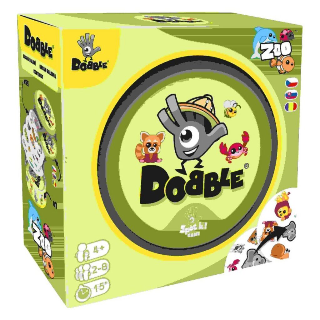 Asmodee Dobble ZOO – postrehová kartová hra v plechovej krabičke