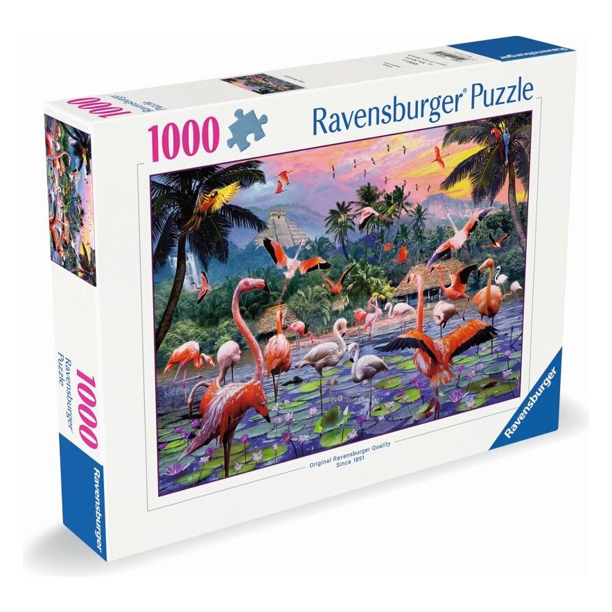 Ravensburger Ružoví plameniaky – puzzle 1000 dielikov