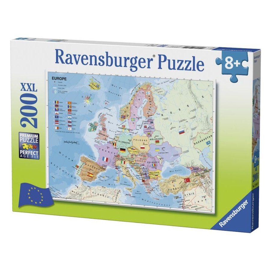 Ravensburger Mapa Európy – puzzle 200 XXL dielikov