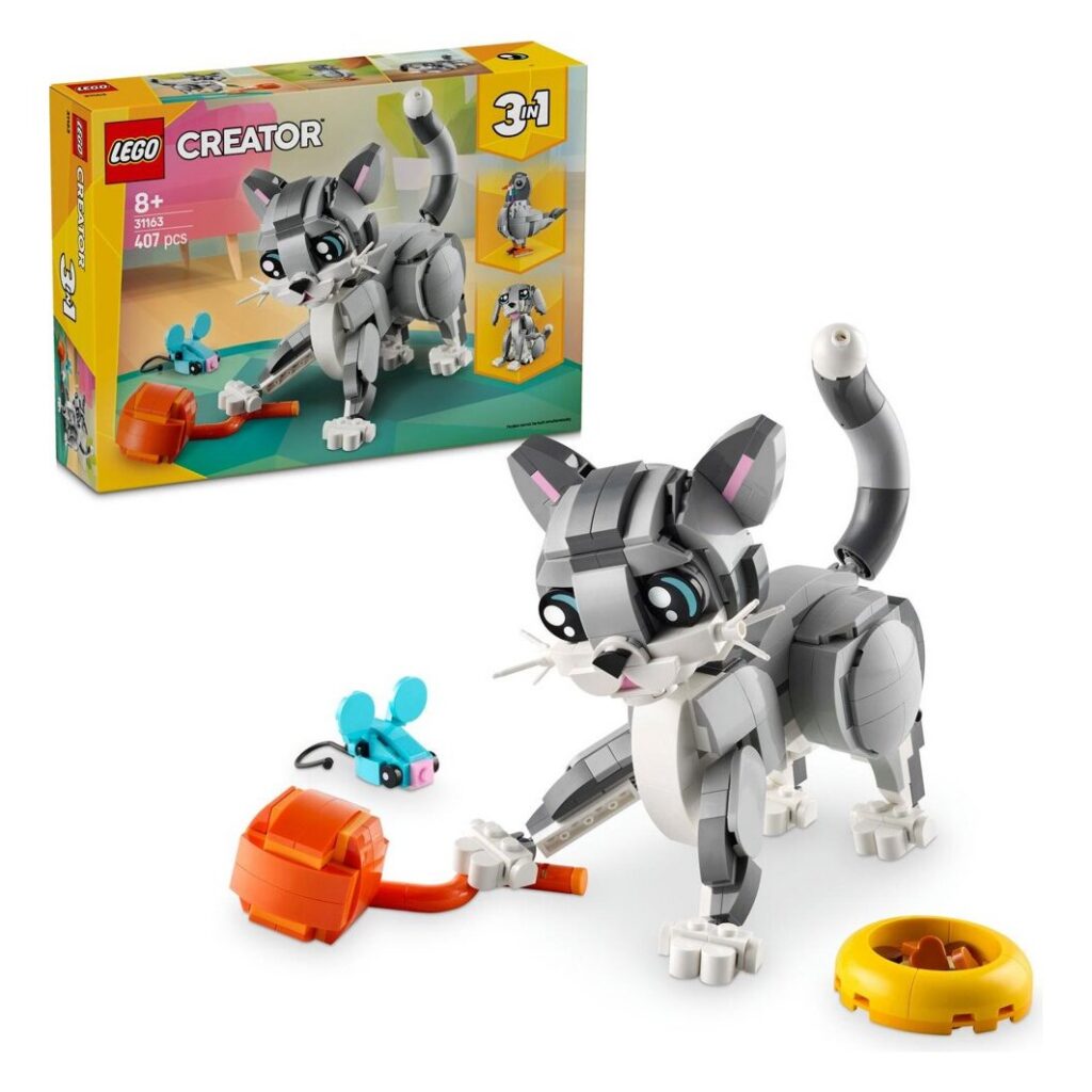 LEGO Creator 3v1 31163 Hravá mačka – stavebnica 407 dielikov